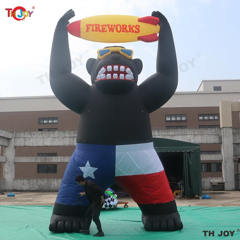 thumbnail image 2 of 20ft Inflatable Advertising Giant Gorilla Holding A Car With Air Blower 01 Owl 2 of 12