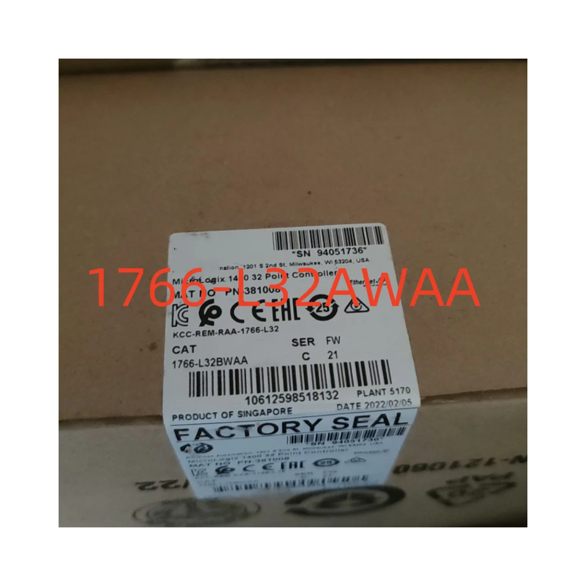 

Only Sell The Brand New Original 1766-L32BWA 1766-L32BXBA 1766-L32AWAA 1766-L32BWAA 1766-L32BXB PLC Module Fast Shipping