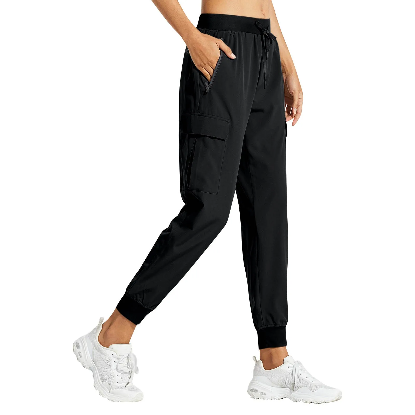 Women's Summer Solid Color Workwear Slow Running Quick Drying Hiking Pants Sports Casual Pants for Various Occasions S-XXL 3