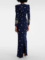 HIGH STREET Newest Fashion 2026 Designer Party Vestido Women's Formal Long Sleeve Luxurious Beaded Long Maxi Dress - Image 3
