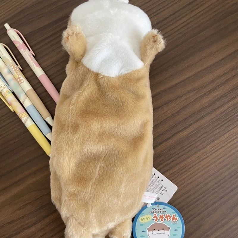Adorable Otter Plush Pencil Case - Cartoon Animal Pen Bag