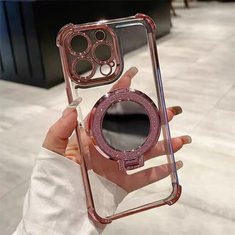 Electroplated Magnetic Stand Phone Case