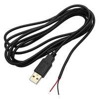 5V USB 2.0 2 Pin 2 Wire diy usb Male Jack Connector Cable Power Charge Extension Cable Cord 0.3m/1m/2m Connector Adapter - Image 6