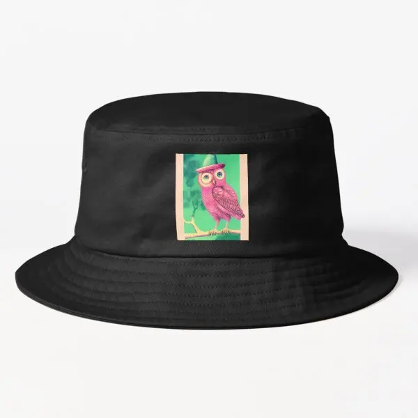 

Pink Owl With A Hat Bucket Hat Bucket Hat Sun Mens Black Fashion Fish Summer Spring Caps Fishermen Outdoor Cheapu Solid Color