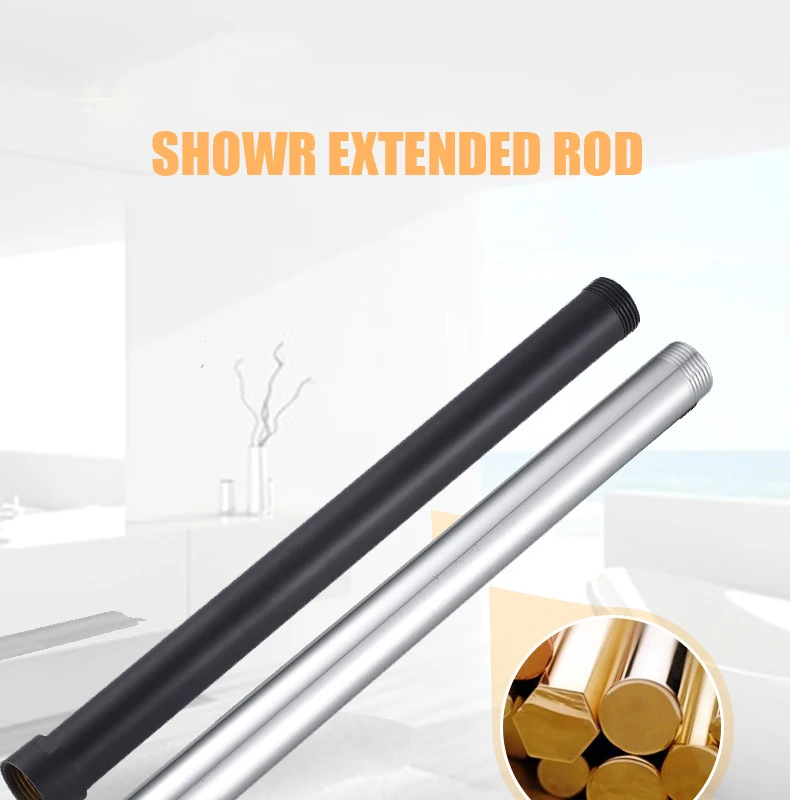 Description Picture 2 of itemShower Extension Rod Bathroom 30cm Round Bath Rail Bar Wall Mount Slide Tube Pole Stainless Steel Showers Spare Part Accessories