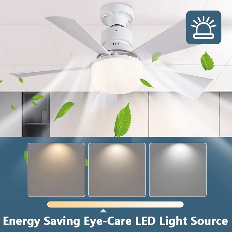 Smart 2 In 1 Ceiling Fan With Remote Control Dimming Energy-saving Lighting E27 Silence Fan Lights Bedroom Living Room Kitchen electric fan ceiling fan led ceiling fan lights led fan light