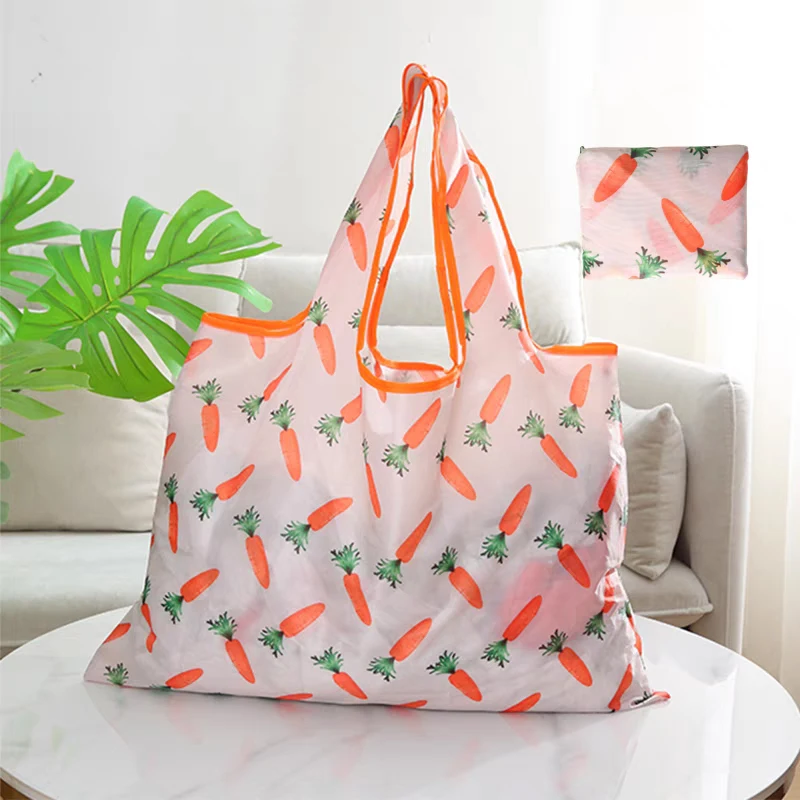 Large Eco-Friendly Reusable Foldable Shopping Tote Bag with Heavy-Duty Storage
