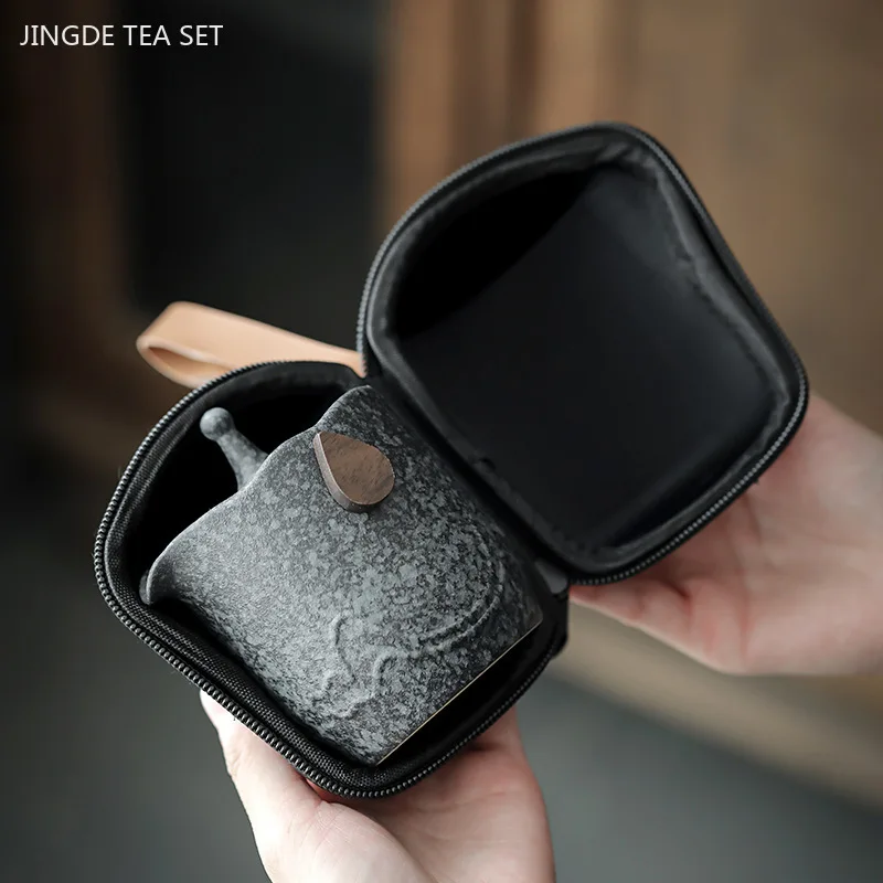 Water Drop Shaped Quick Cup 1 Pot 2 Cups Travel Teaware Custom Teapot and Cup Set Portable Beauty Tea Set with Storage Box