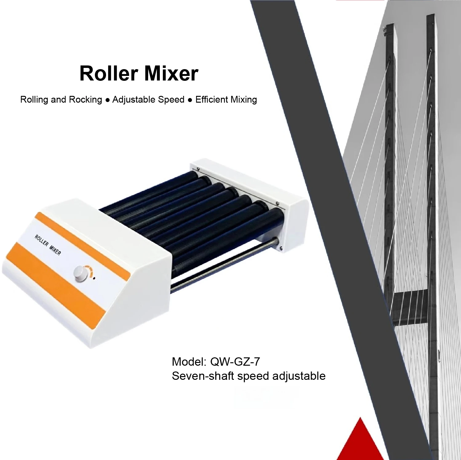 QW-GZ-5T Digital Tube Roller Mixer With Timer Laboratory Blood Tube Mixer 5 Roll