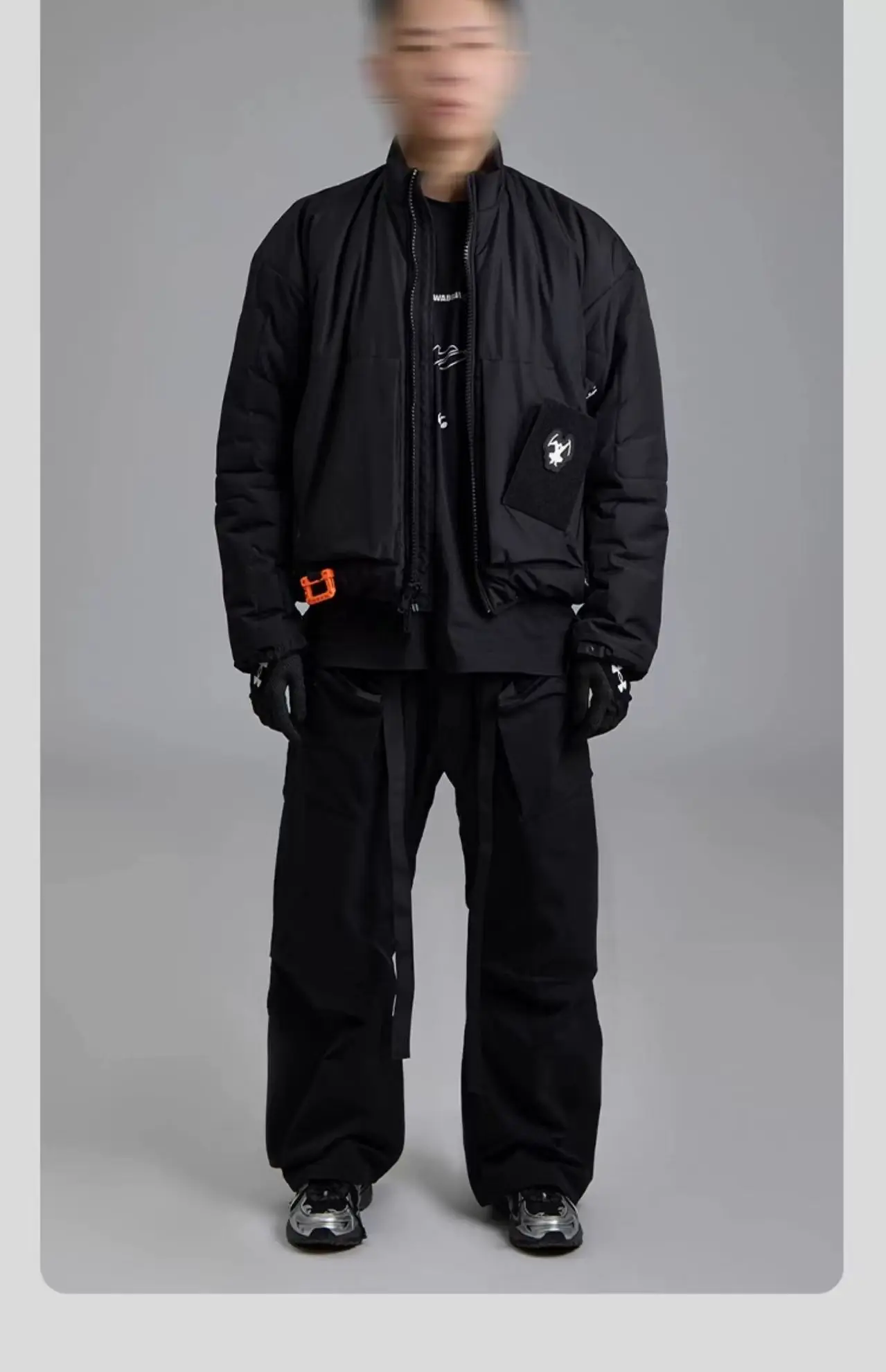 Atzen 3M thinsulate bomber jacket multipocket patch pad carrying sling techwear