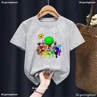 Sprunki Electronic Games Children'S Short Sleeve Tees Horror Game T-Shirt Boys Girls Clothes Cartoon Printed Casual T Shirt Kids 1