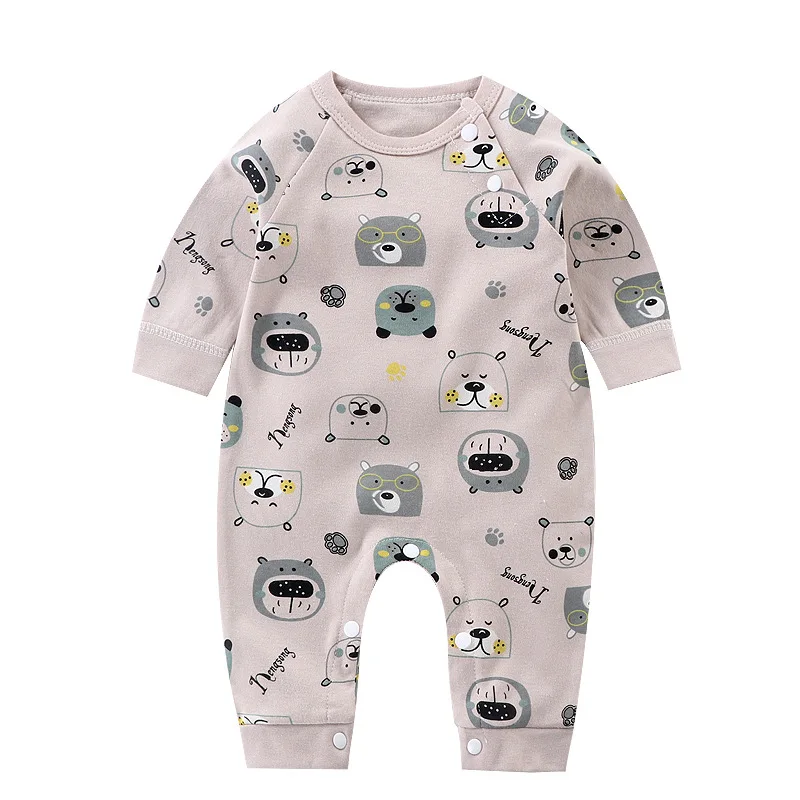 cool baby bodysuits	 2022 New Style Kids One Piece Bodysuit Cartoon Animals Casual Soft Pure Cotton Fashion Boys And Girls Print Long Sleeves Rompers baby bodysuit dress Baby Rompers