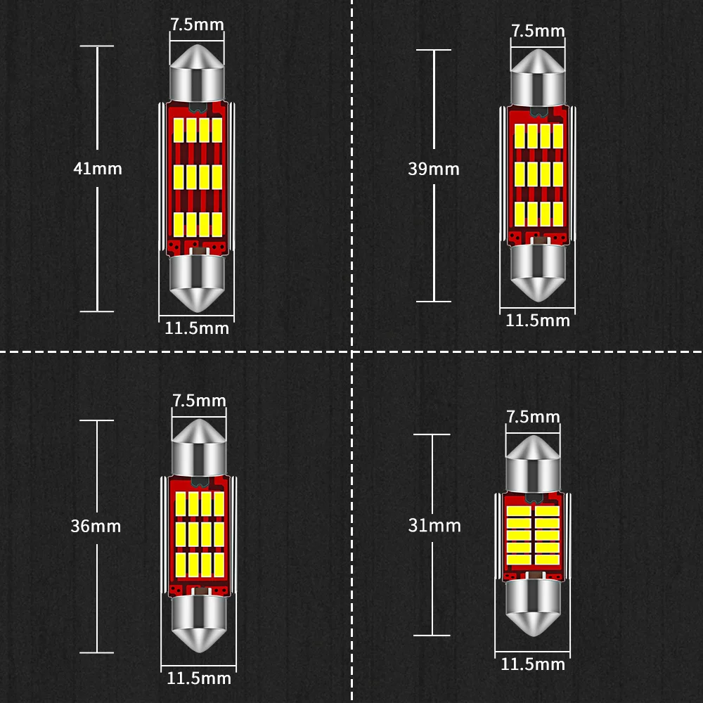 Canbus LED 佺 ڵ ȣ , ƿ A3 8P 8L A4 B5 B6 A6 C5 C6 A8 D2 TT Q3 Q5 Q7 S4 S2, 36mm 6418 C5W, 4/10PC