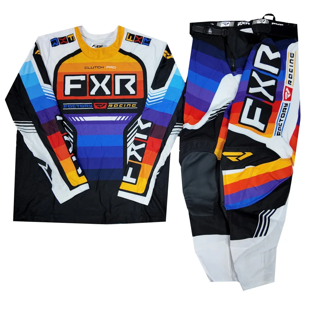 FXR Off Road Motocycle Jersey Pants Set MX Gear Set Motocross Clothing Combo Dirt Bike Motorcycle Adult Suit motocross gear set