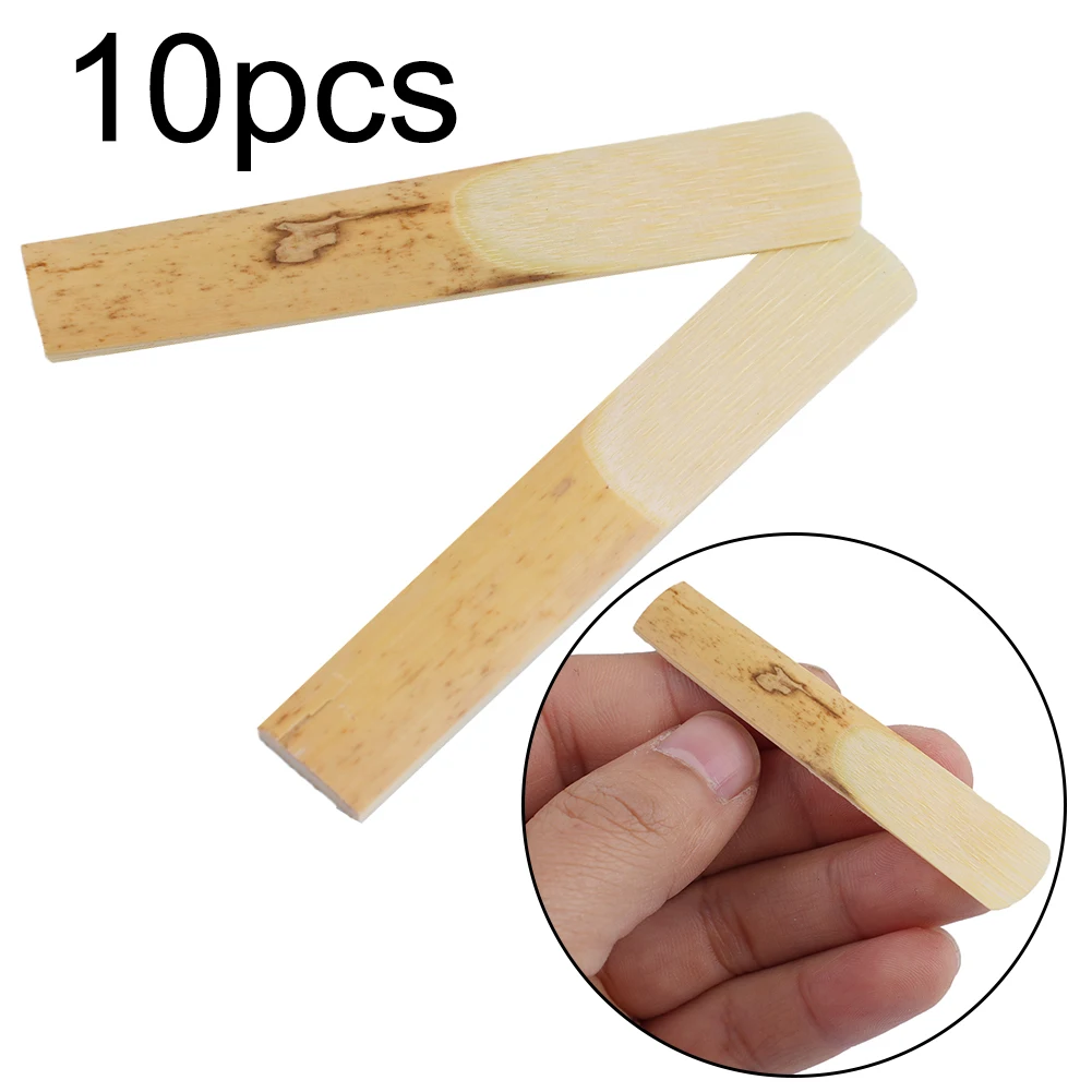 10 Pcs Saxophone Reeds Strength 2.5 For Alto Soprano Tenor Sax Clarinet Reed Saxophone Reed Woodwind Instrument Accessories