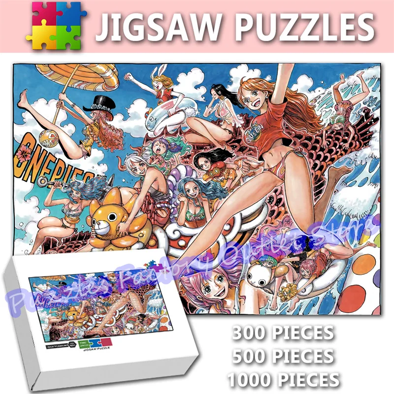 One Piece Anime Print Jigsaw Puzzle Nico Robin Nami Japanese Beauty Girl 108/200/300/500/1000 Pieces Puzzle Educational Toys