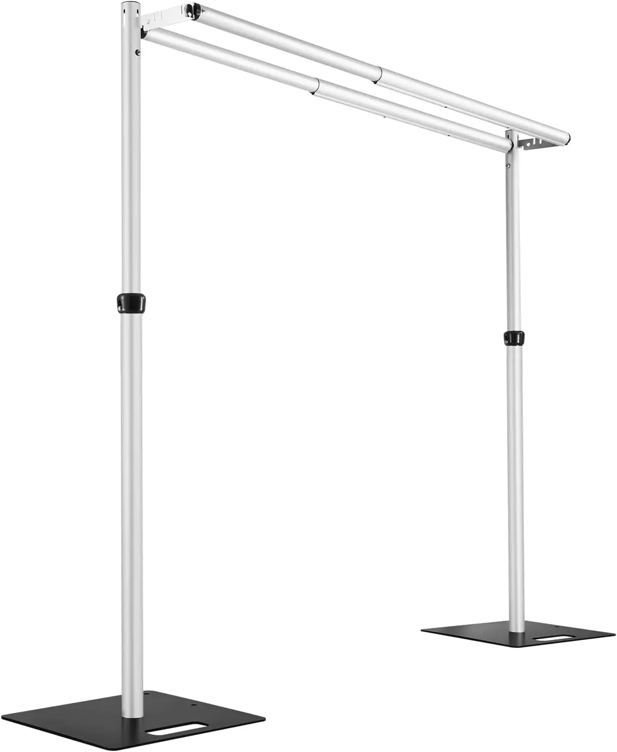 Double Crossbar Tube and Curtain Kit, Adjustable Mobile Backdrop Stand for Event Party and Wedding Decoration, 10*10ft