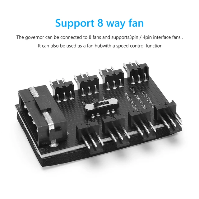 PC Chassis Fan Hub PWM Control 12V Hub CPU Cooling Fan Splitter Controller  4 Pin Fan PWM Fan Hub SATA / 4D Controller For 12V Motherboard 3Pin / 4Pin  Fan(SATA) : : Elektronik