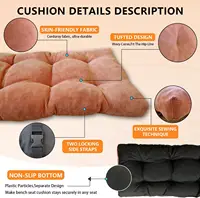 Corduroy Bench Cushion With Buckles Bay Window Seating Pad  Long Mattress Chair Seat Pad Decorative Garden Cojines Pads Swings 2