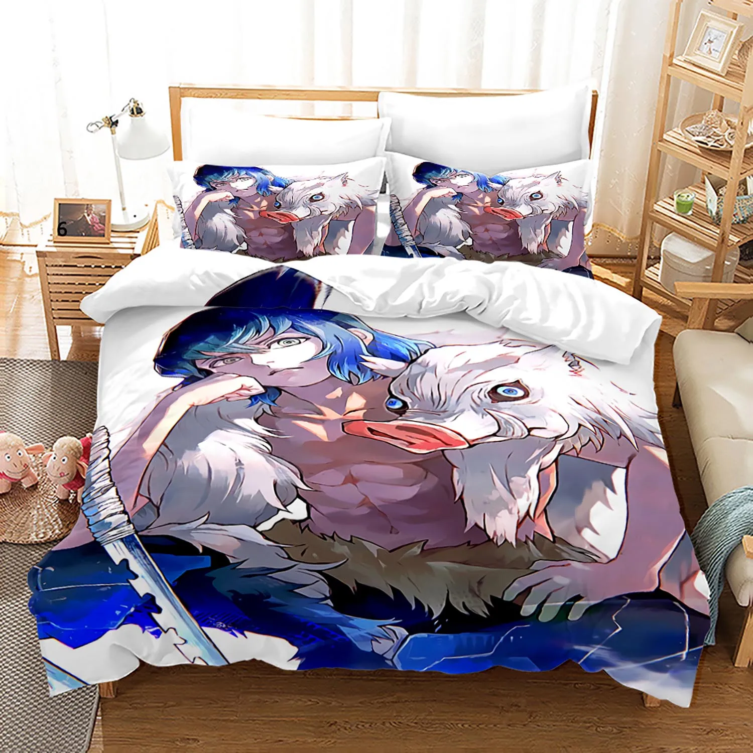 Bedding Sets hot Demon Slayer Bedding Set Single Twin Full Queen King Size Demon Slayer Bed Set Children Kid Bedroom Duvetcover Sets 3D Print 020 christmas bedding