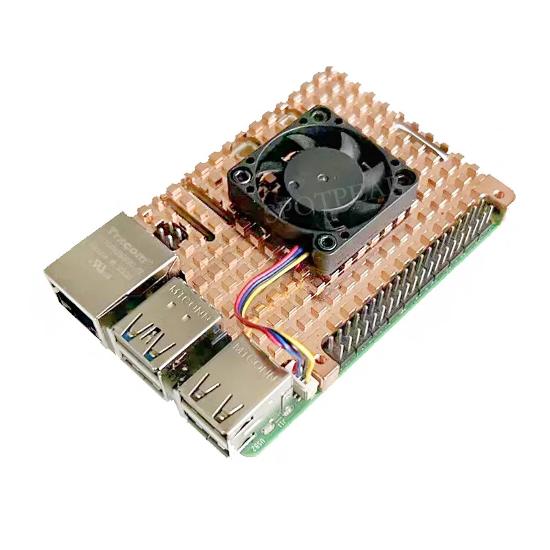 

Raspberry Pi 5 Pure Copper Fan or No-Fan Heatsink Option