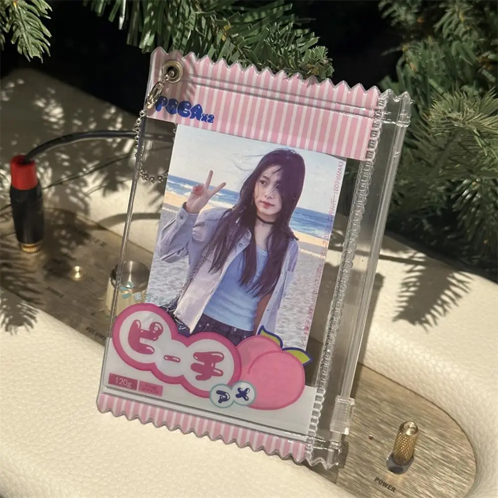 Cute Transparent Candy Bag 3 Inch Kpop Card Sleeves Holder Photocard Holder Card Films Game Cards Protector Badge Display Bag