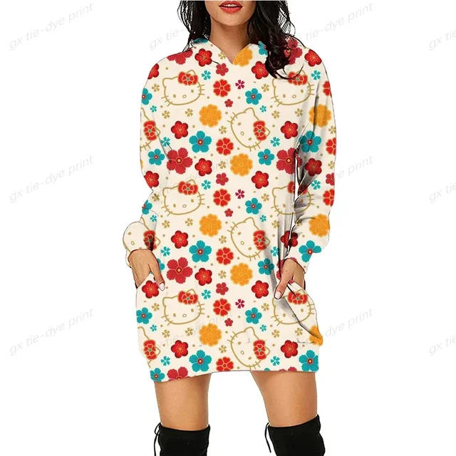 thumbnail image 1 of Sudaderas y sudaderas con capucha de HELLO KITTY para mujer Sudaderas con capucha de HELLO KITTY para otoño y primavera Sudaderas con capucha de manga larga de otoño y primavera de estilo Harajuku, 1 of 5