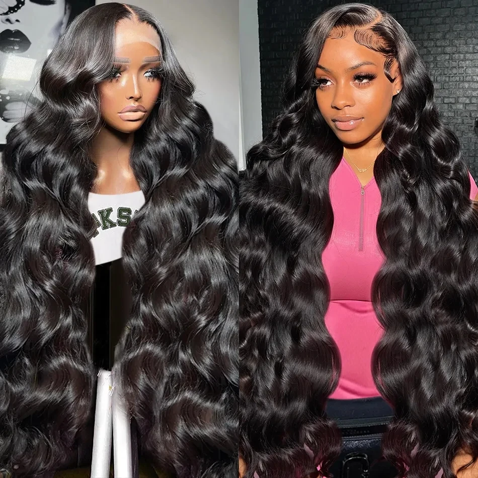 

13x4 Body Wave Lace Front Human Hair Wigs Preplucked Water Wave Transparent 4x4 Closure Wigs 30 34 Inch for Women 180 Density