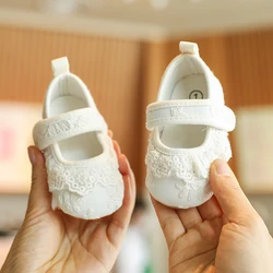 Charming White Lace Baby Princess Moccasins with Bow and Fringe - 7 - 12 Months (C - 819APRICOT)