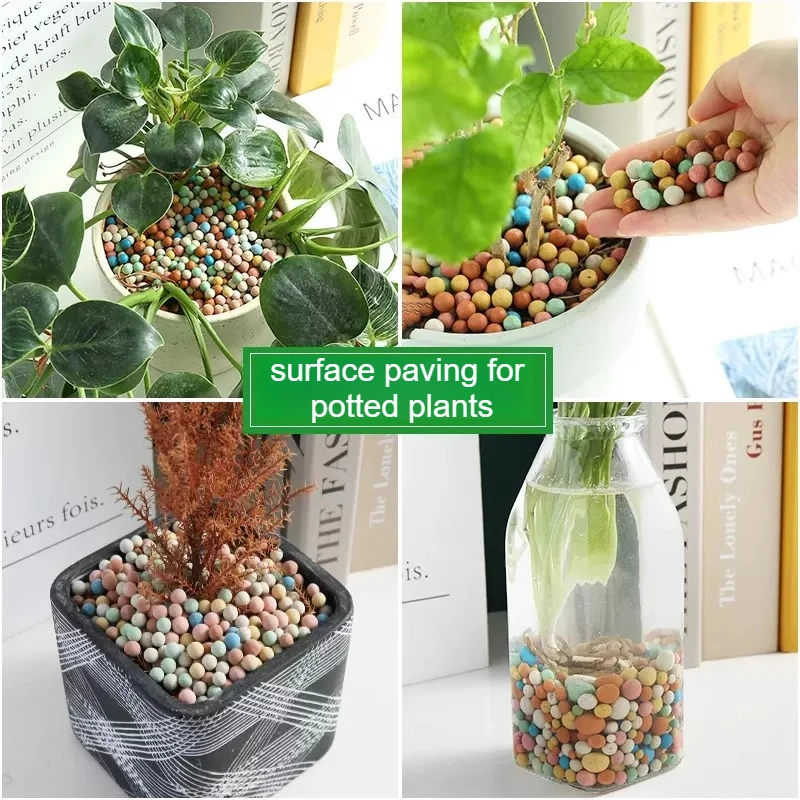 500g Colored Ceramsite for Flower Pots (for Bottom Laying) Succulent Planting Nutrient Soil Granular Soil for Flower Cultivation