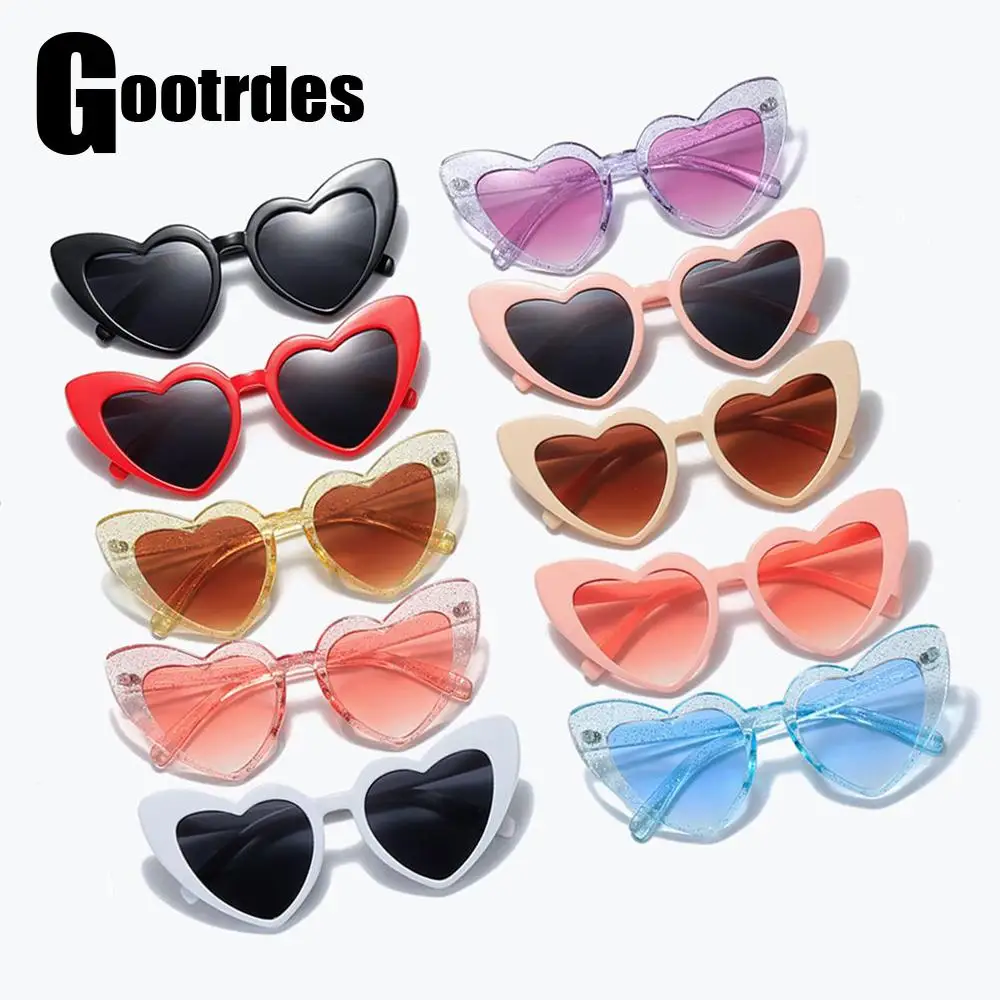 

Fashion Heart Shaped Sunglasses for Women Trendy Love Heart Sun Glasses Shades UV400 Protection Eyewear Summer Beach Glasses