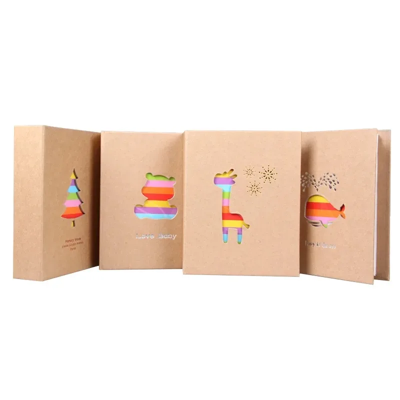 5-inch/7-inch Children's Album Children's Growth Commemorative Album Cartoon Kraft Paper Family Parent Child