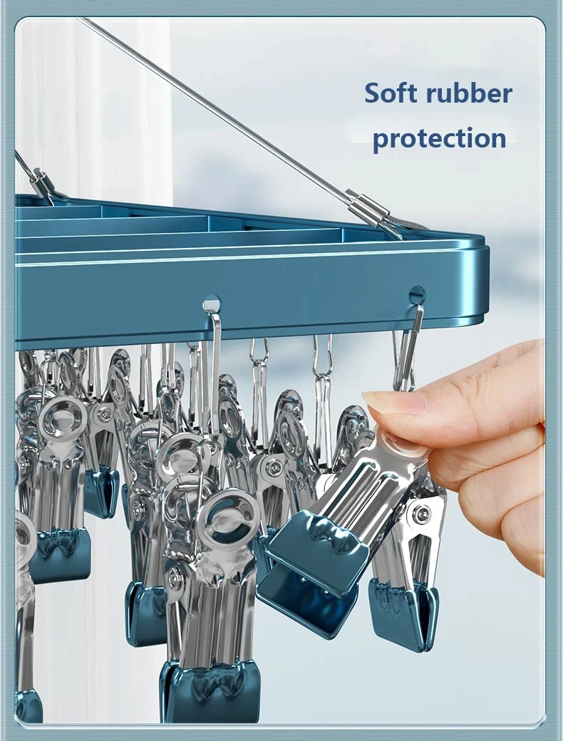 Windproof Aluminum Alloy Socks Rack Towel Drying Rack Underwear Hanger Clothes Wardrobe Organizer,Light Luxury High-quality 4