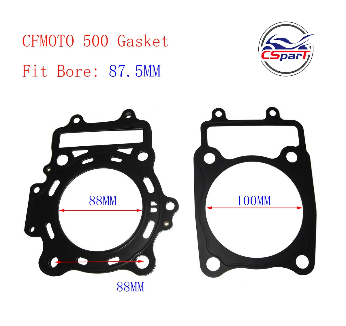 

Комплект прокладок цилиндра 87,5 мм для CFMOTO CF MOTO CF188 500 CF500 500CC UTV ATV SSV CFORCE UFORCE ZFORCE X5 U5 Z5