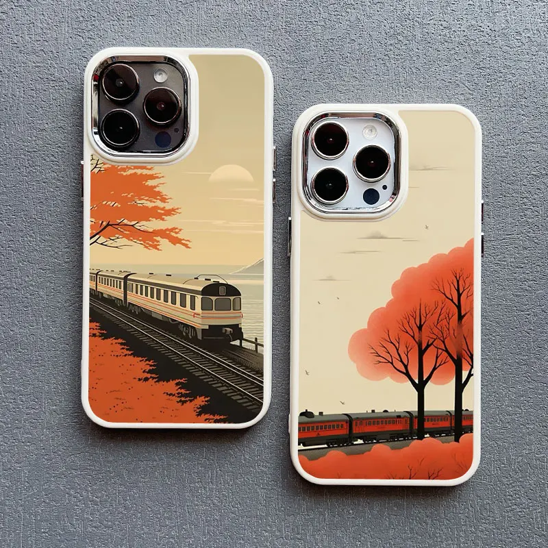 Autumn Maple Leaf Scenery Silicone Phone Case