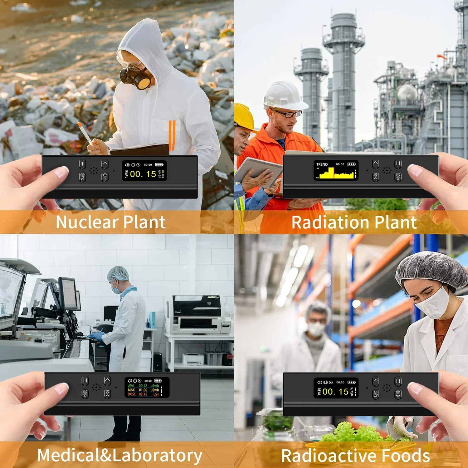 Portable Geiger Counter Nuclear Radiation Detector Personal Radiation Dosimeter X &gamma; &beta;-ray Rechargeable Meter Detector radiation detector geiger counter