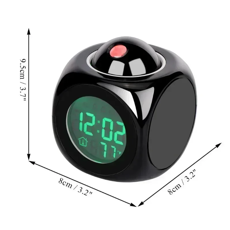 Digital Alarm Clock LCD Creative Projector Weather Temperature Desk Time Date Display Projection USB Charger Home Clock Timer 6