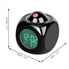 Digital Alarm Clock LCD Creative Projector Weather Temperature Desk Time Date Display Projection USB Charger Home Clock Timer 6
