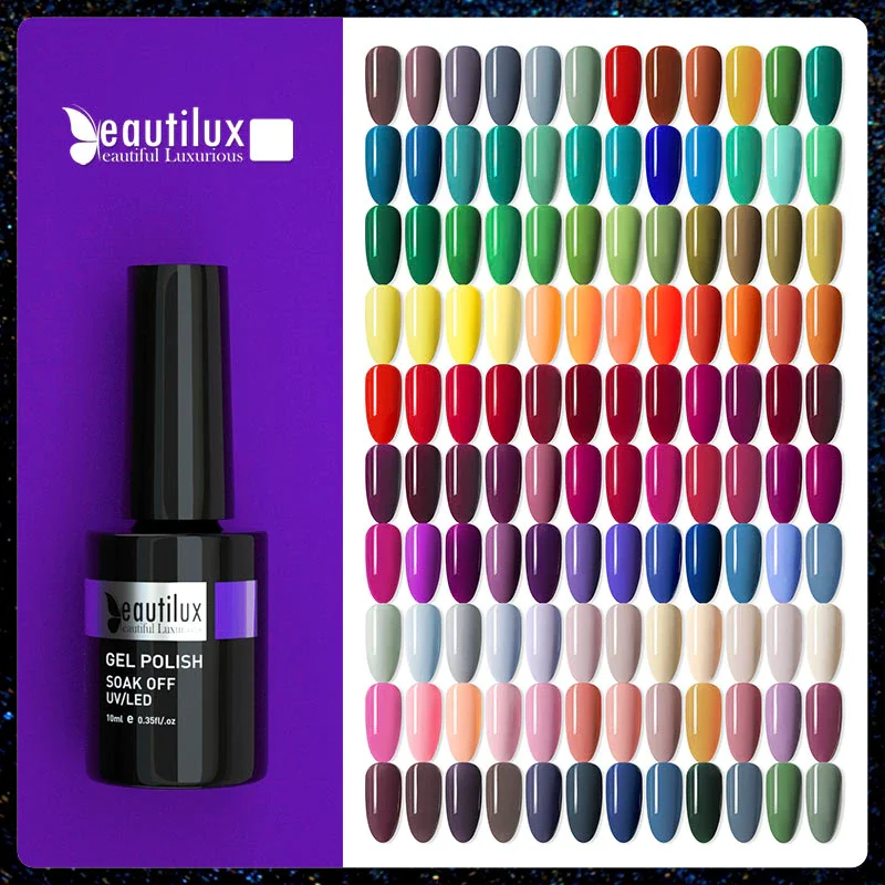 Beautilux Gel Nail Polish AC Colors Professional UV LED Salon Nails Art Gels Varnish Soak Off Semi Permanent Nail Lacquer 10ml