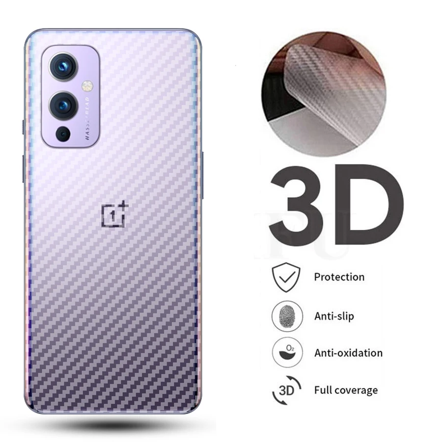

5Pcs 3D Guard Back Carbon Fiber Screen Protector For OnePlus 8T 9 10 Pro 7T 9RT Full Cover Protective Film OnePlus Ace Nord N100