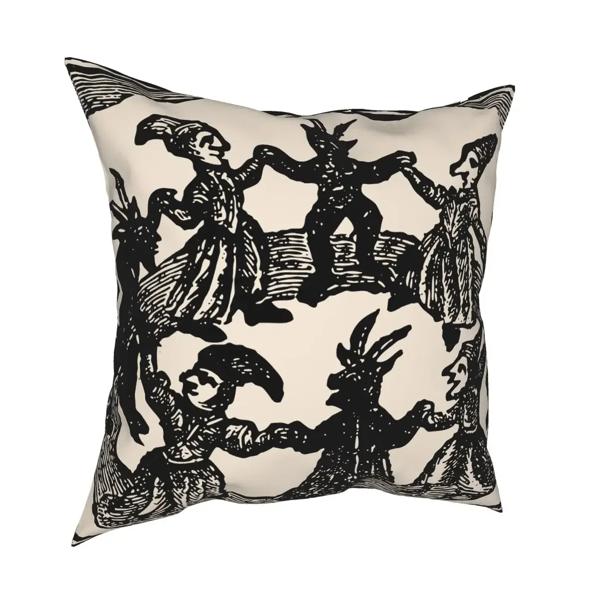 

Witches Circle Dance Pillowcase Soft Polyester Cushion Cover Decor Gothic Pillow Case Cover Bedroom Square 45x45cm 18x18Inch