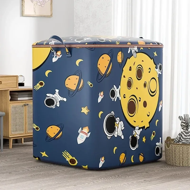 Clothes Storage Bag Big Mac Storage Box Large Capacity Fabric Home Wardrobe Basket Toy Clothing Folding Storage 3