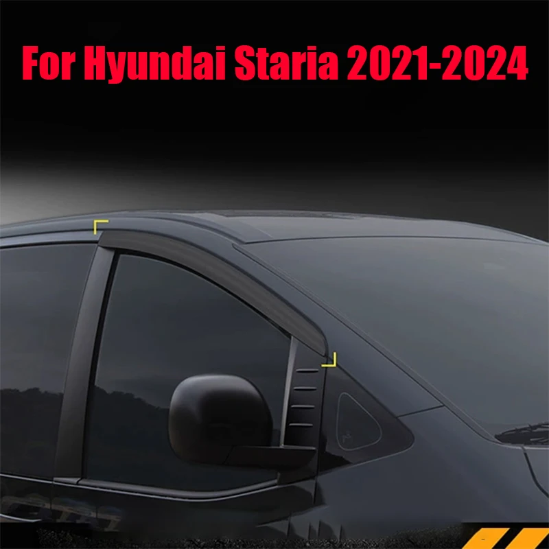 For Hyundai Staria Black rain eyebrow frame for the front window windshield of the car