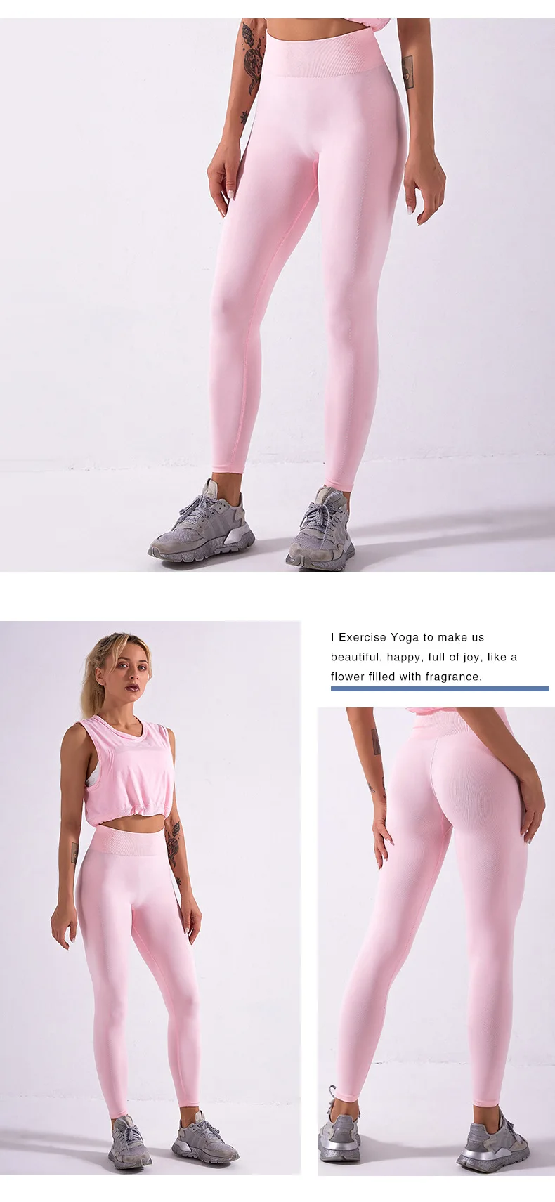 seasum leggings Solid Color Seamless Leggings Fitness Yoga Pants Women Sport  Tights Push Up Scrunch Leggings Female Gym Workout Sportswear pink leggings