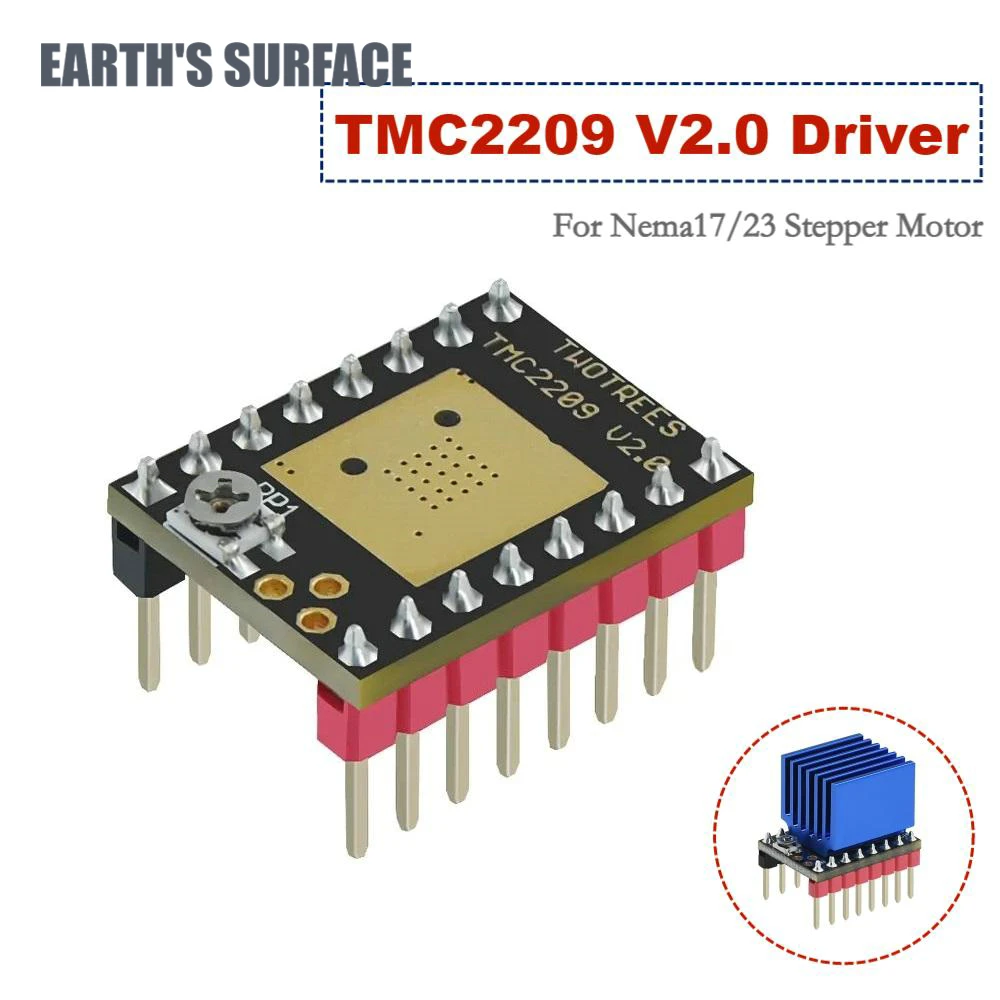 MKS Gen L Robin Nano Tinybee용 울트라 사일런트 모터 드라이버 스텝스틱, ES-3D 부품, TMC2209 V2.0 드라이버, Nema17, 23 스텝퍼, 2.5A UART