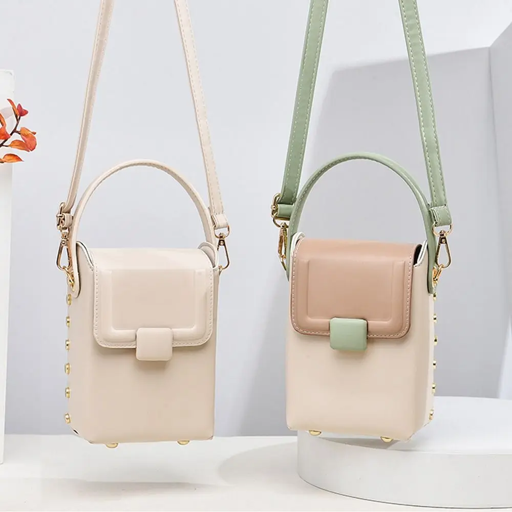 

PU Crossbody Bag High Quality Vertical Mini Handbag Magnetic Button Shoulder Bags Women Female