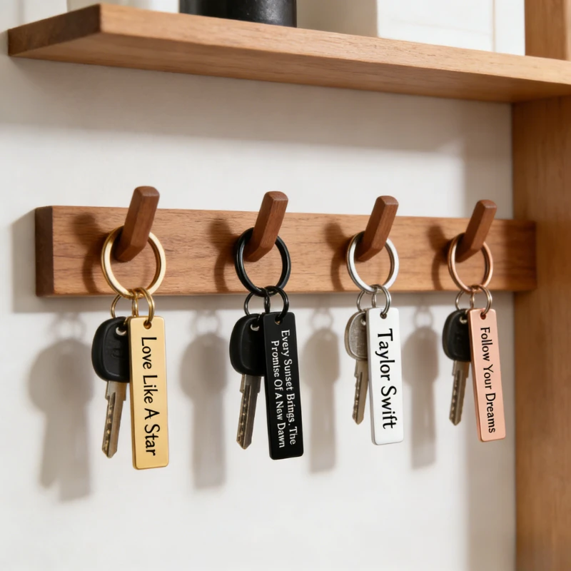 Custom Engraved Keychain - Personalized Elegant Key Accessory, Ideal Gift