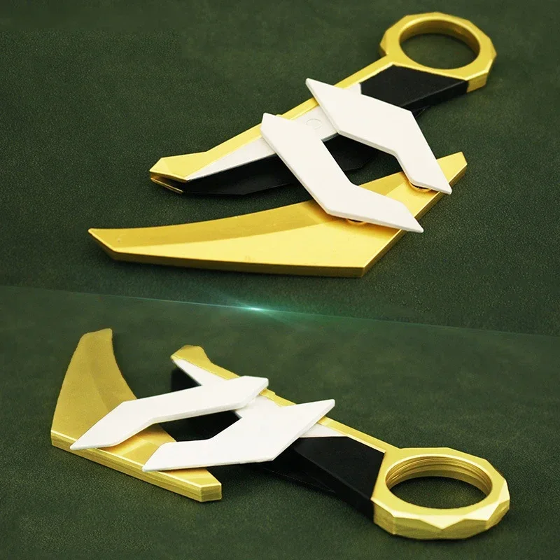 Valorant Weapon Prime Karambit Tactical Knife 8cm Metal Material Game Weapon Model Keychain Samurai Sword Gifts Toys for Boys