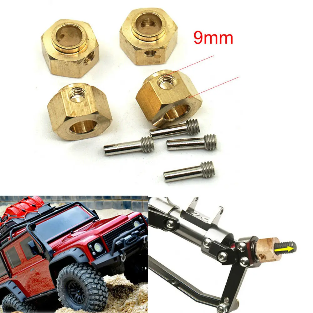 

4Pcs 12mm Heavy Hex Wheel Hubs Thickness 6/8/9/10/11/12 mm Replacement For Traxxas TRX-4 Crawler TRX4 1/10 RC Car Accessories