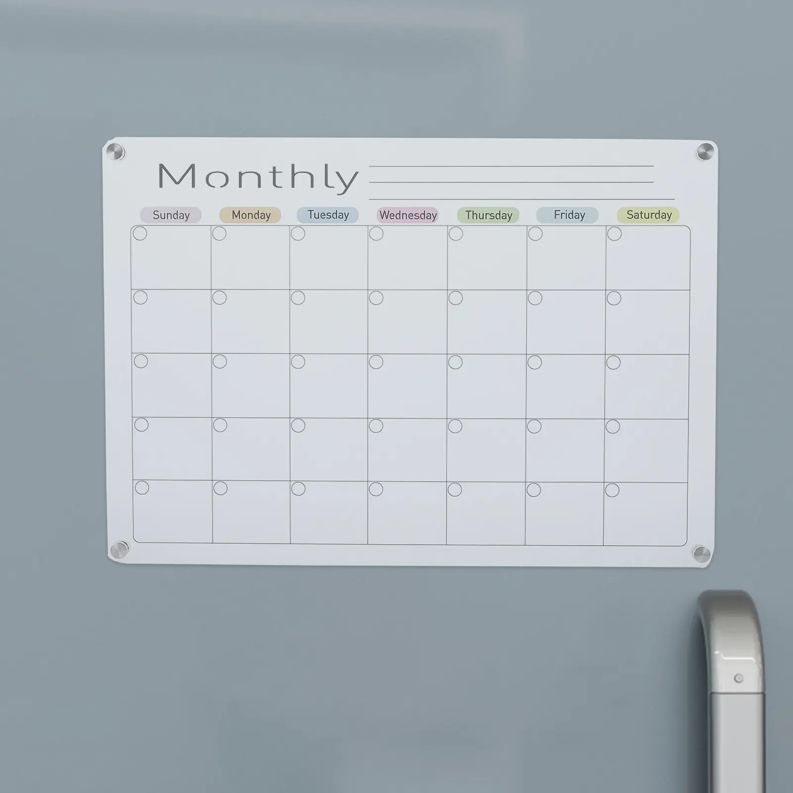 자석 아크릴 플래닝 보드 투명 냉장고 메시지 보드 일정 알림 홈 오피스용 드라이 이레이즈 화이트보드 캘린더